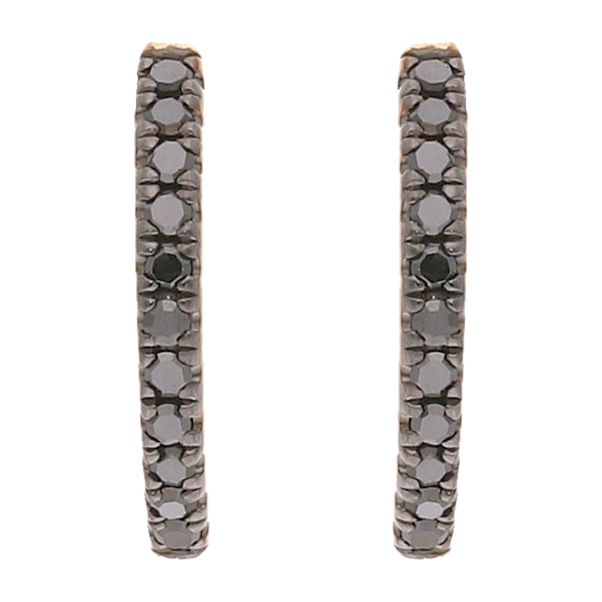 Huggies diamantes negros 14K