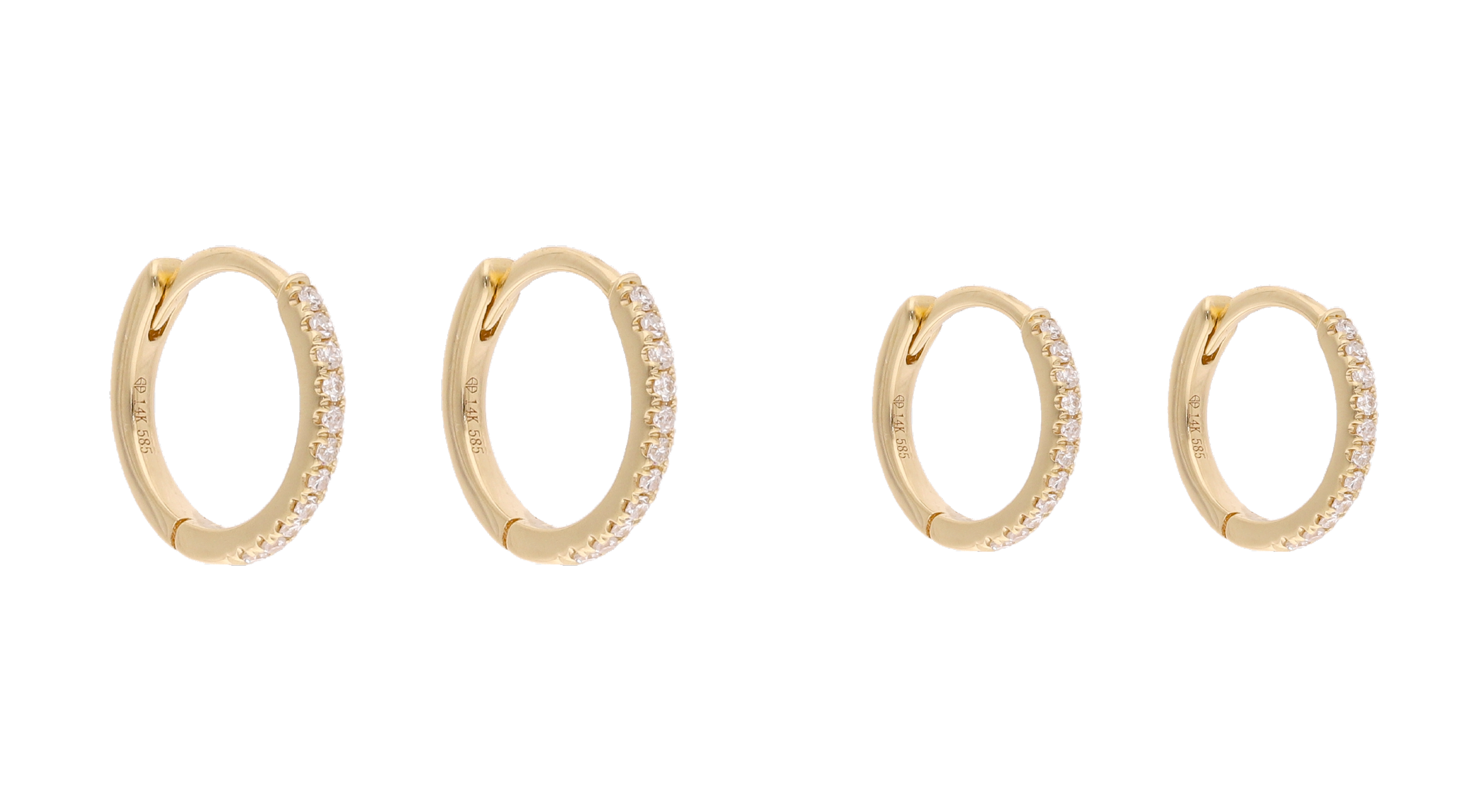 Huggies brillantes oro amarillo 14K