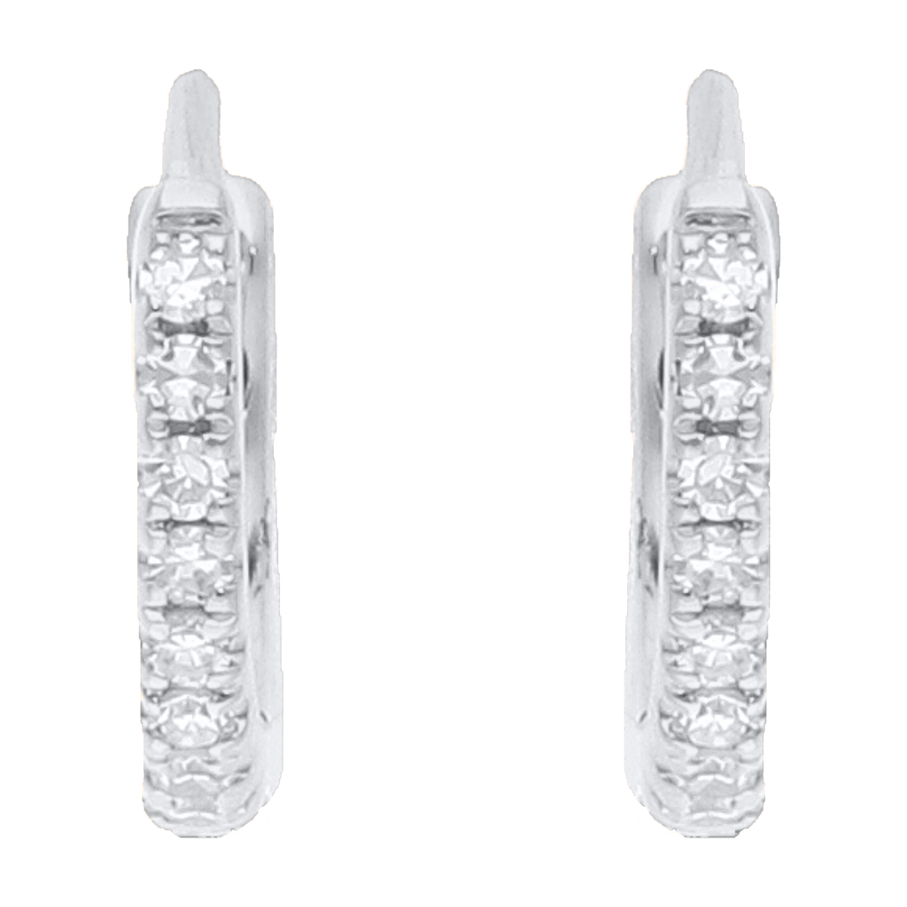 Huggies brillantes oro blanco 14K