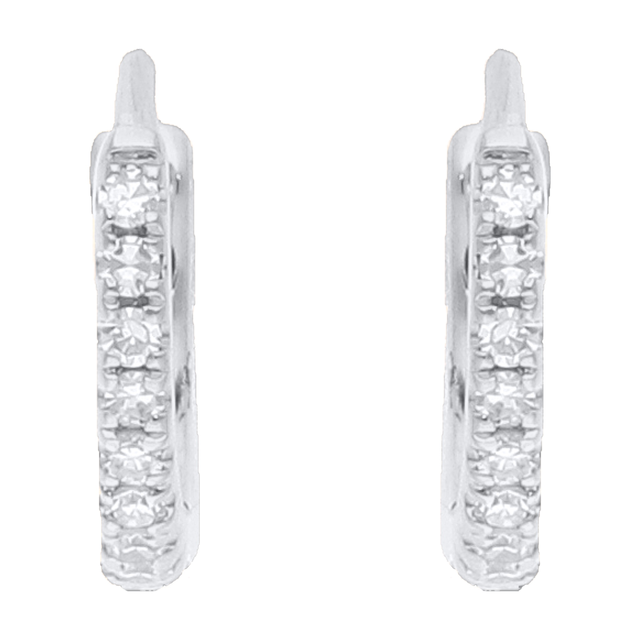 Huggies brillantes oro blanco 14K