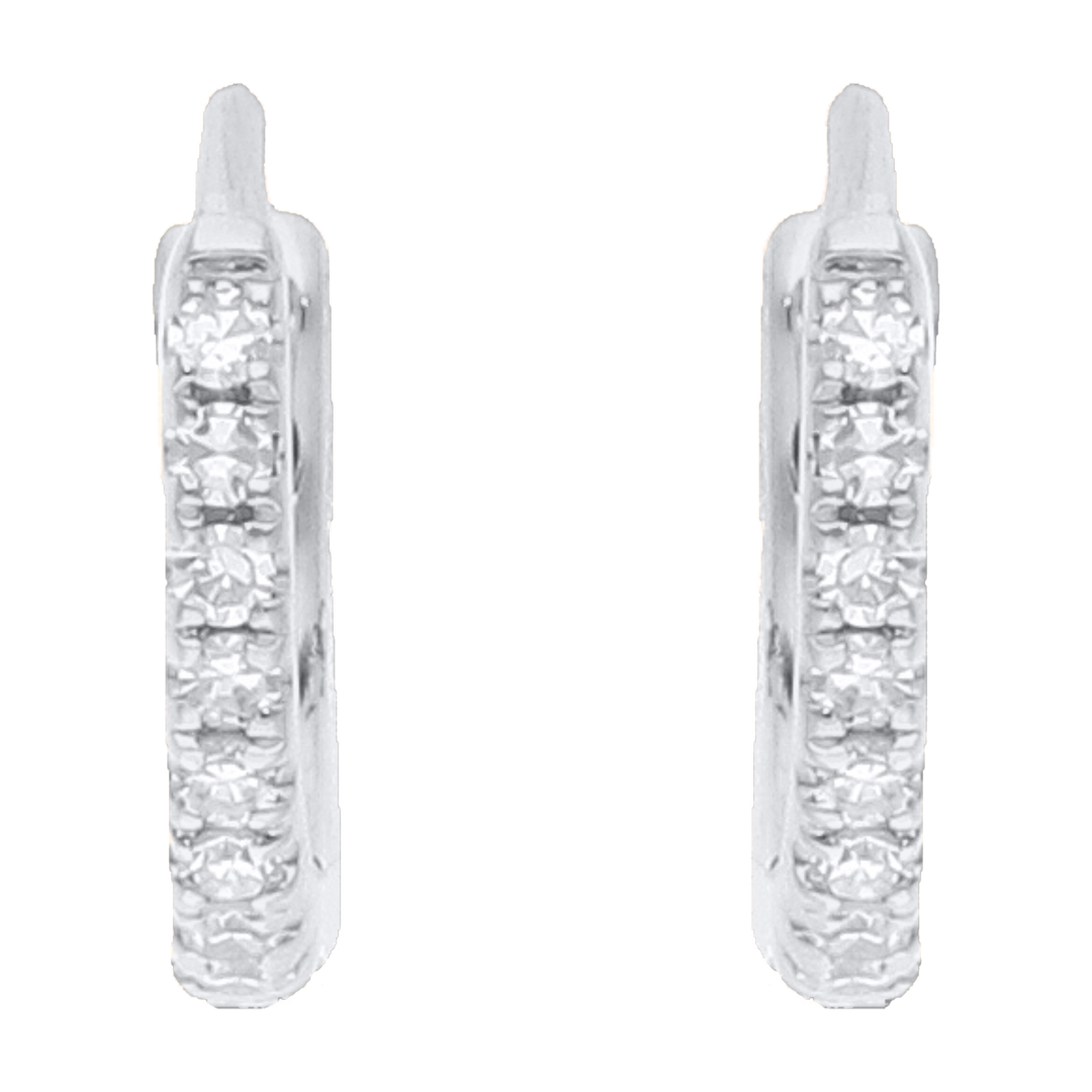 Huggies brillantes oro blanco 14K