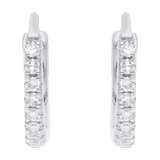Huggies brillantes oro blanco 14K