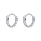 Huggies brillantes oro blanco 14K