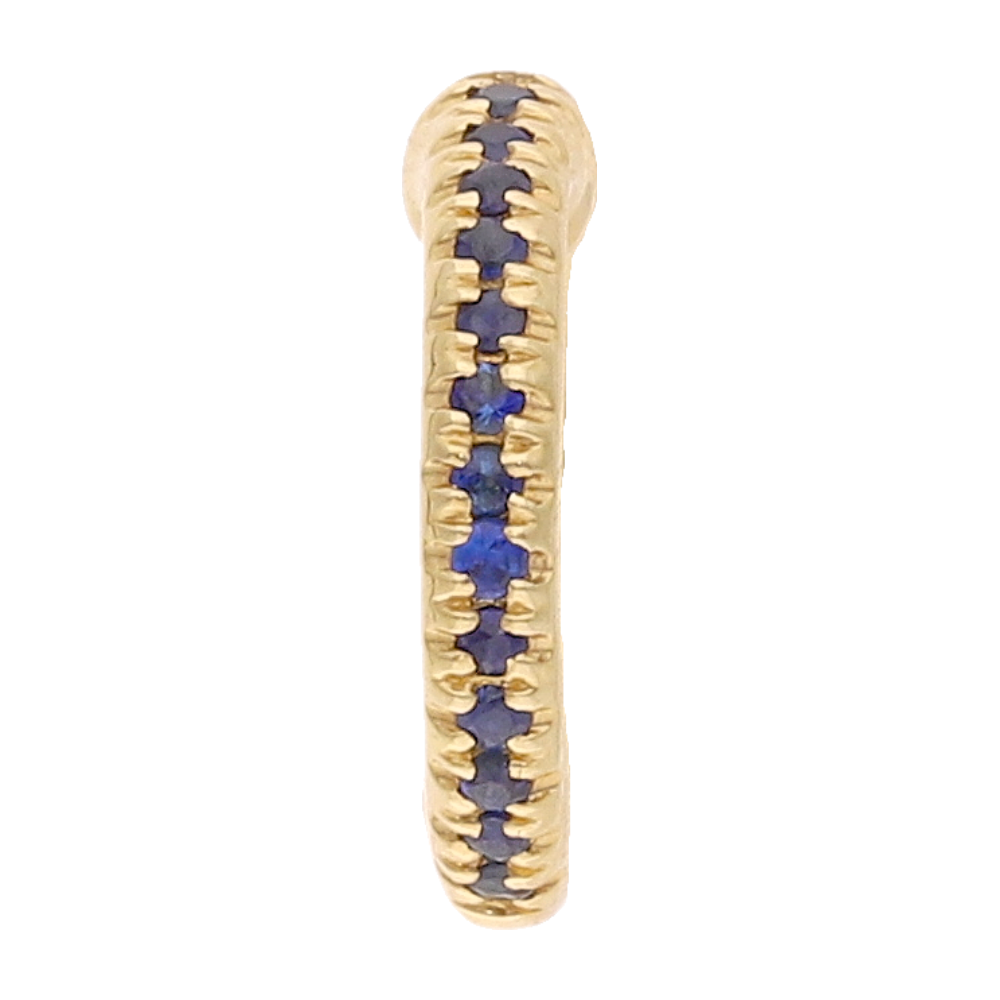 Earcuff zafiros 0.05ct oro amarillo 14K