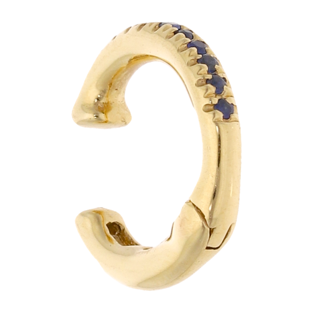 Earcuff zafiros 0.05ct oro amarillo 14K