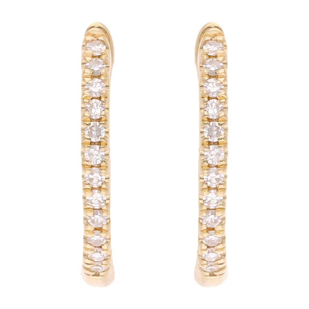 Huggies tubo brillantes oro amarillo 14K