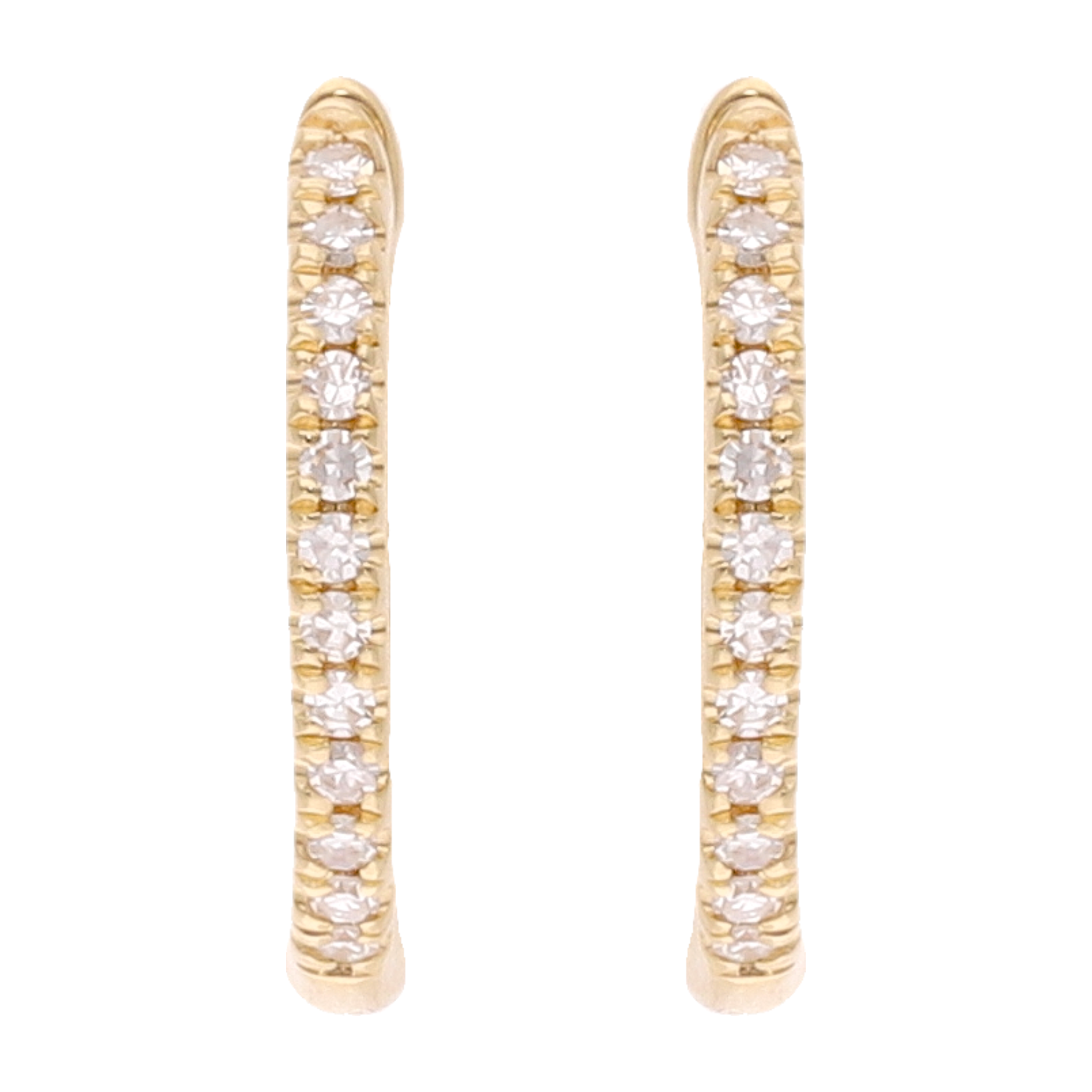 Huggies tubo brillantes oro amarillo 14K