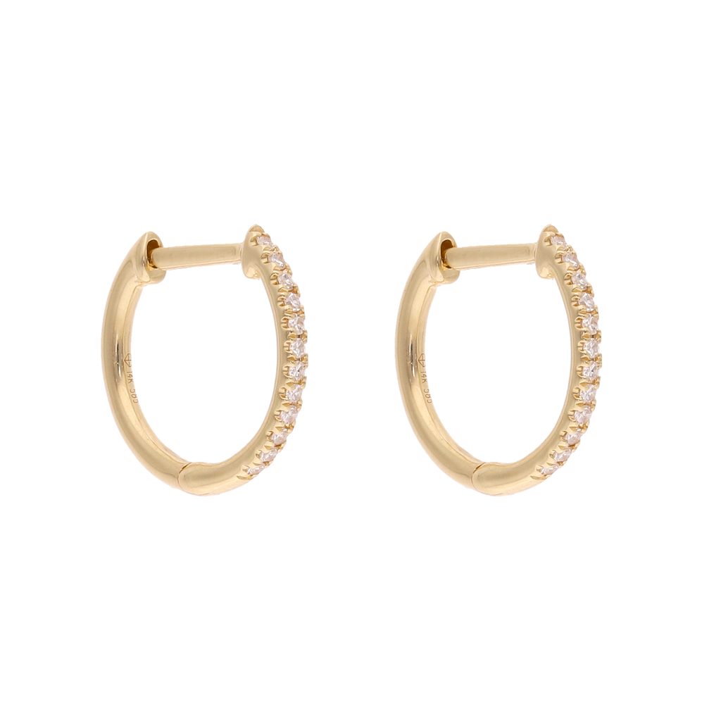 Huggies tubo brillantes oro amarillo 14K