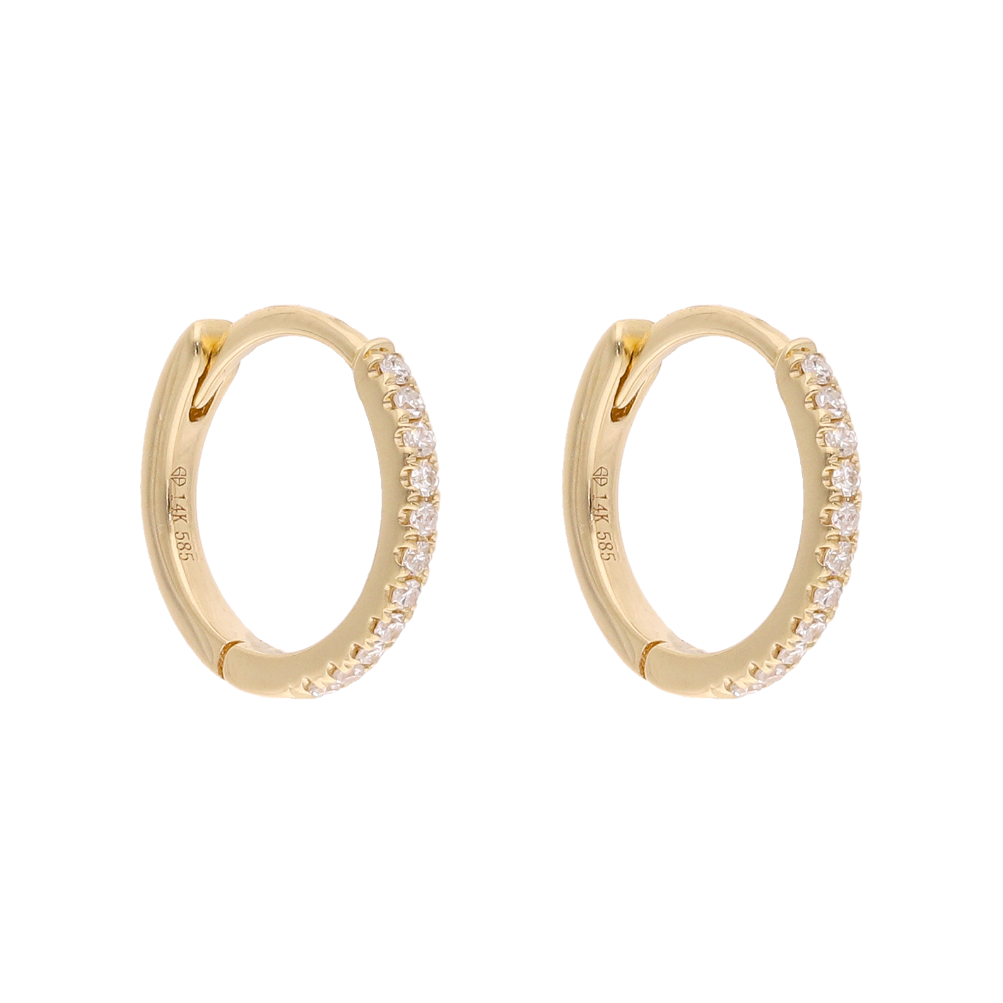 Huggies brillantes oro amarillo 14K