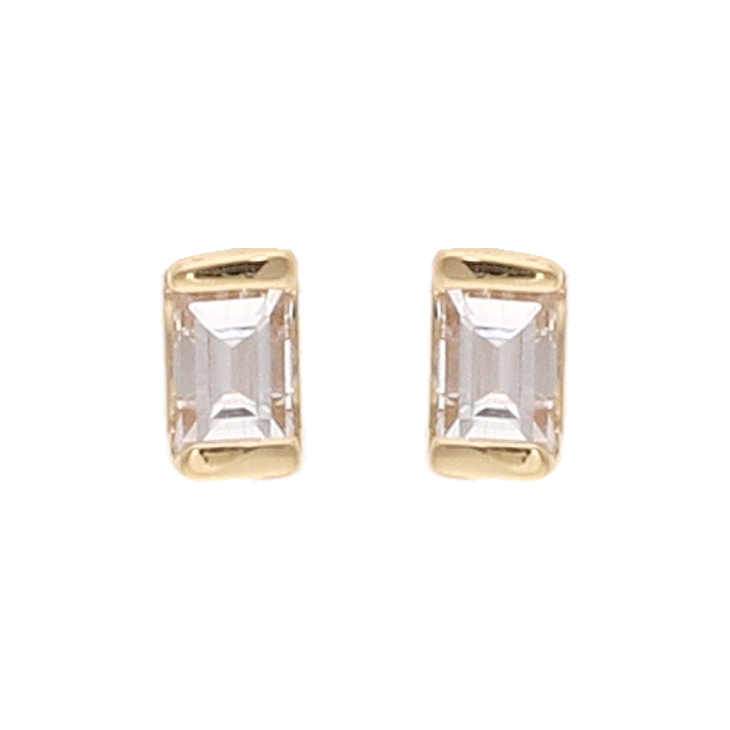 Broquel mini baguette 14K