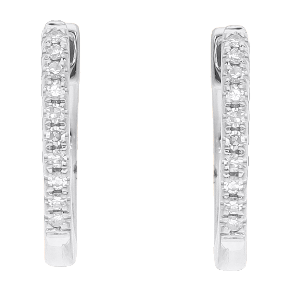 Huggies brillantes oro blanco 14K