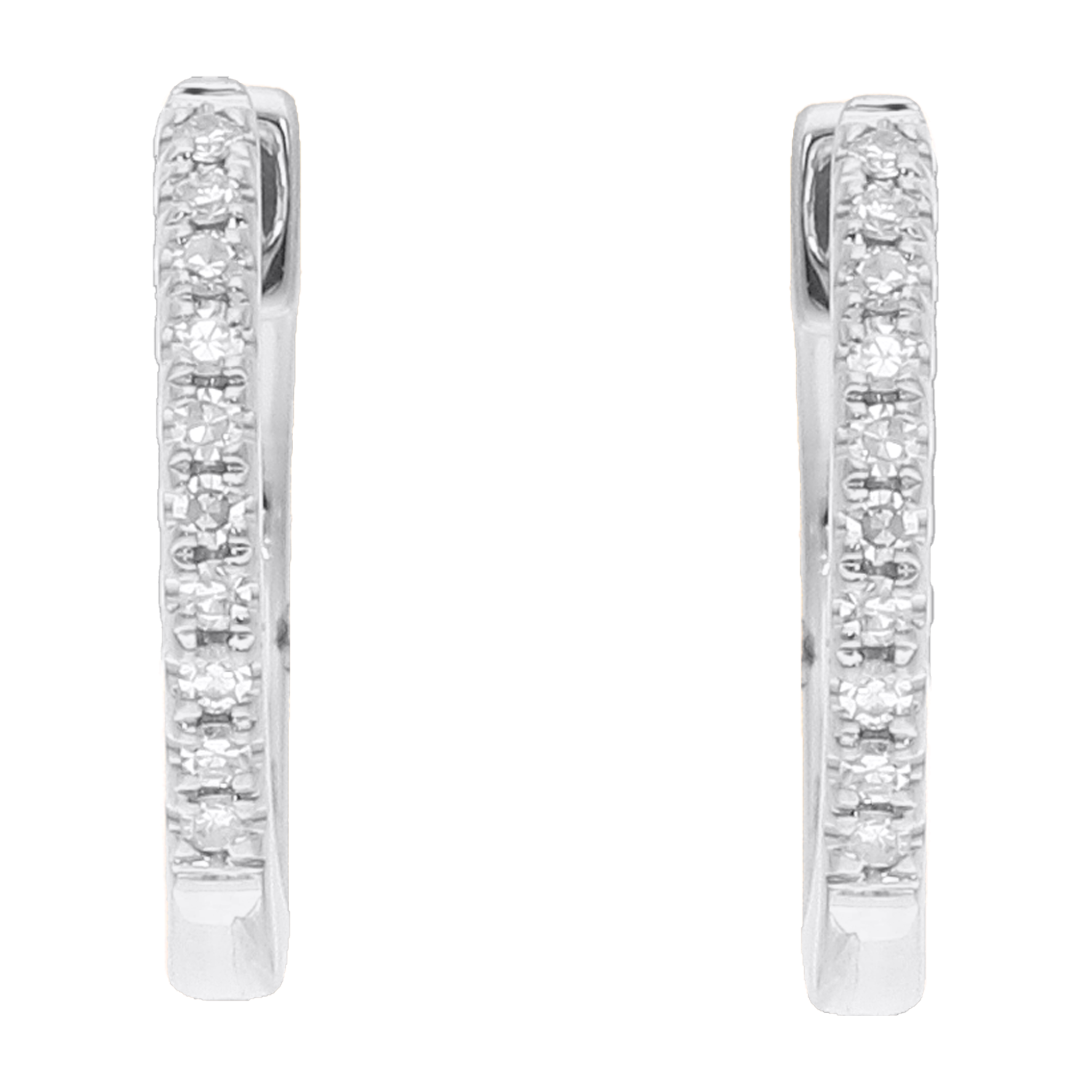 Huggies brillantes oro blanco 14K