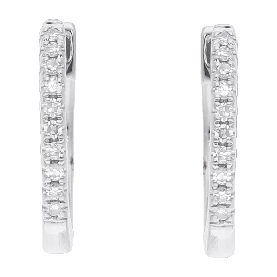 Huggies brillantes oro blanco 14K