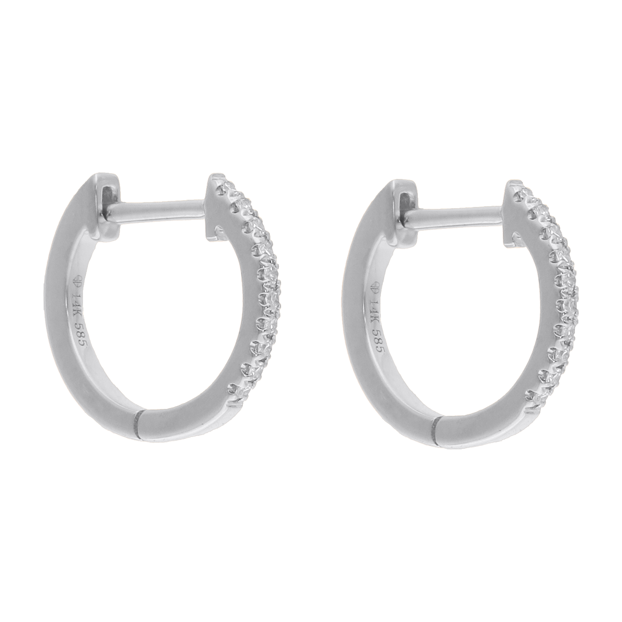 Huggies brillantes oro blanco 14K