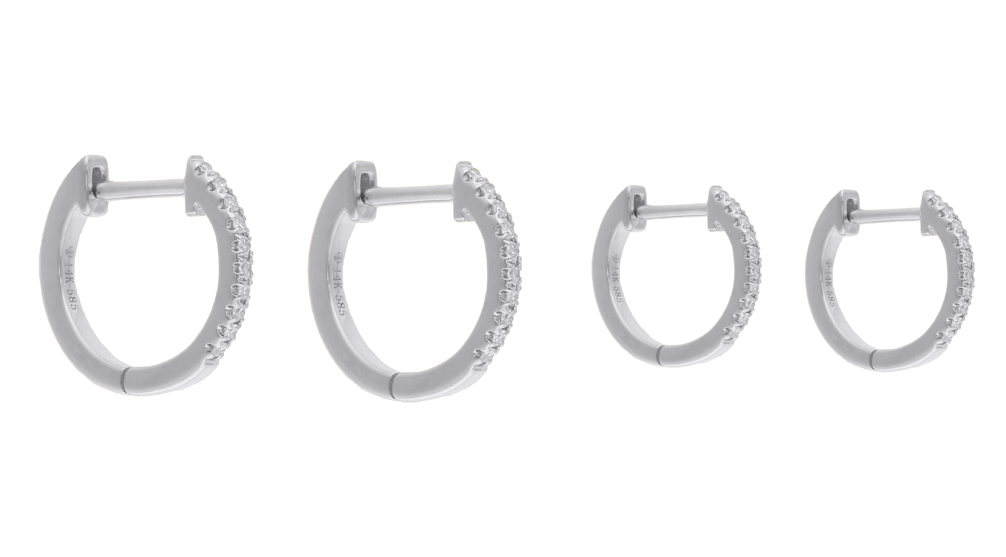 Huggies brillantes oro blanco 14K