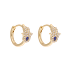 Huggies mano Fátima zafiro y brillantes 14K