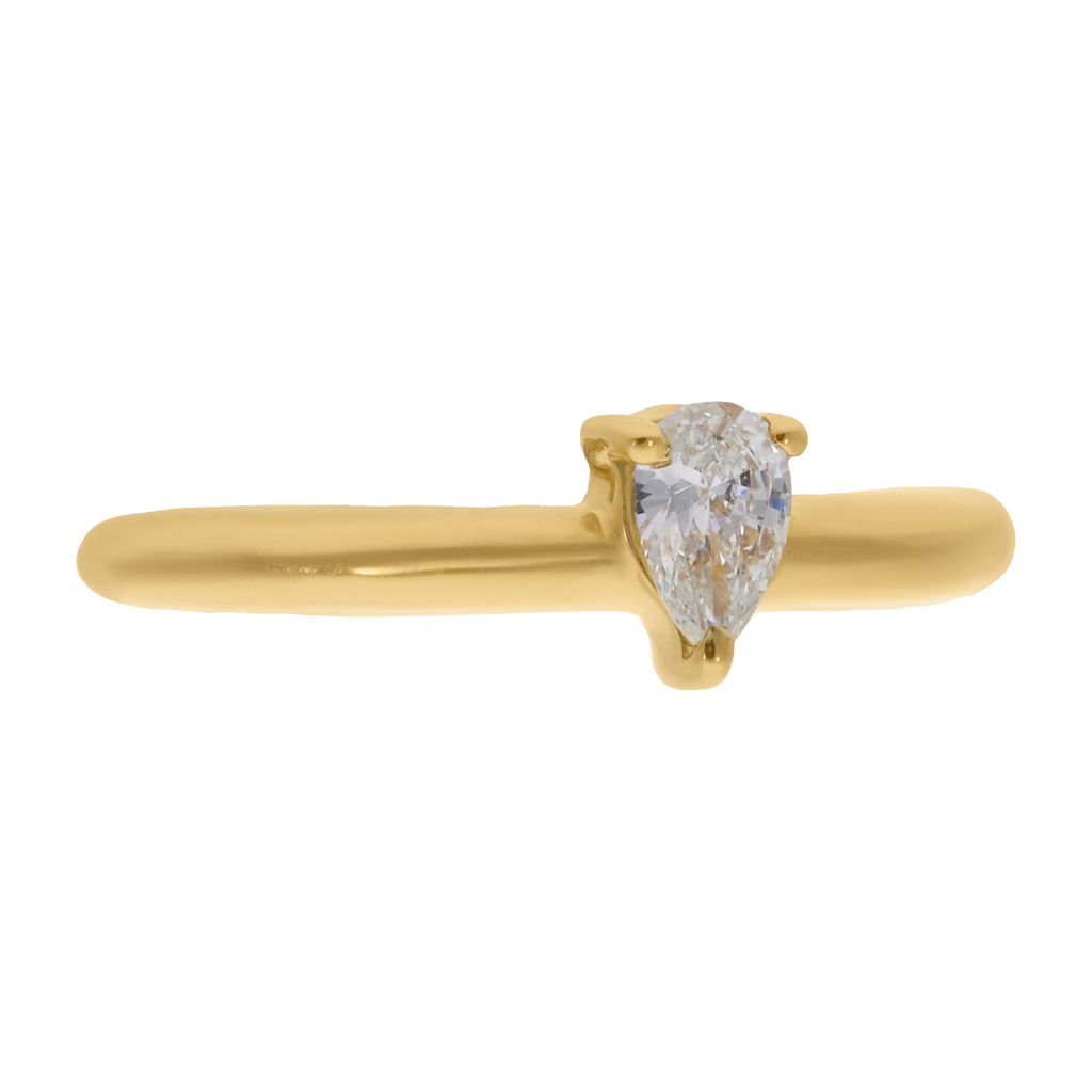 Earcuff diamante gota 14K