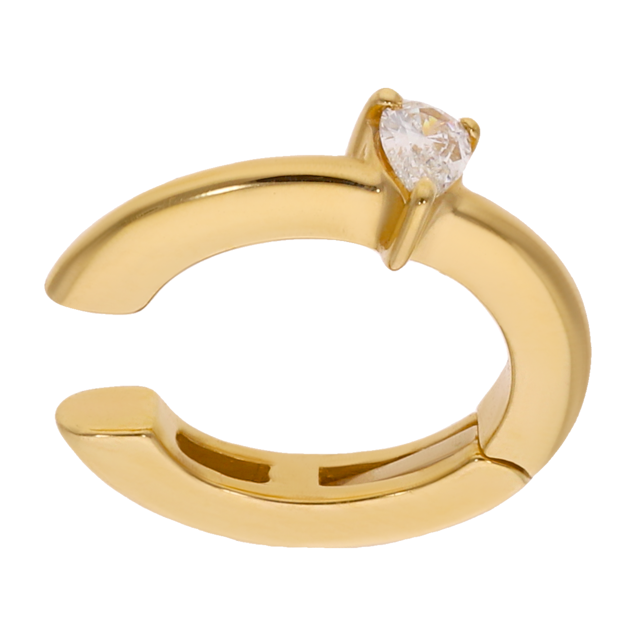 Earcuff diamante gota 14K