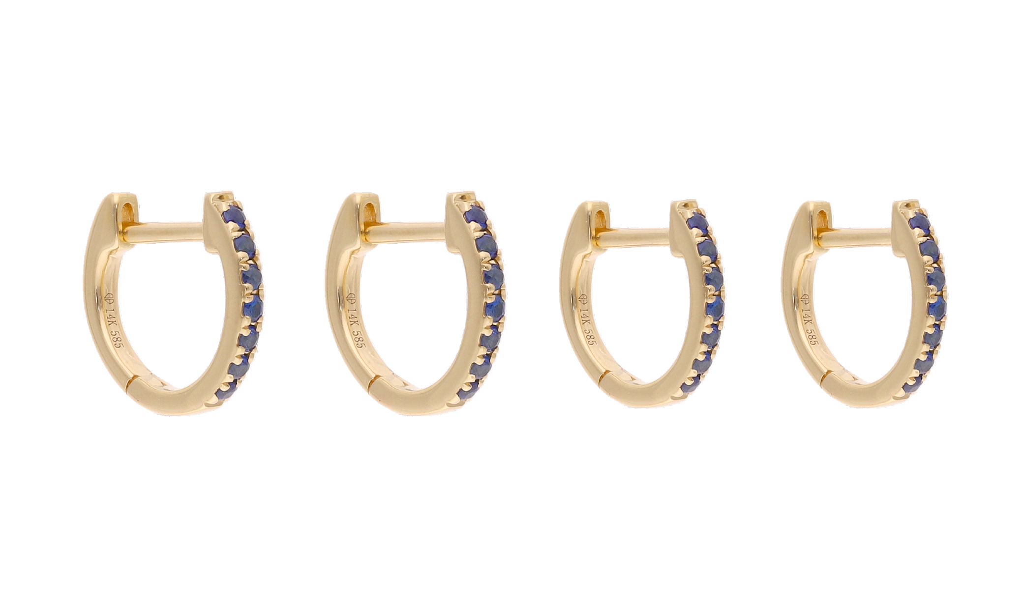 Huggies zafiros oro amarillo 14K