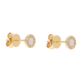 Broquel malaquita/turquesa/madre perla y brillantes 14K