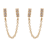 Broquel piercing barra diamantes14K