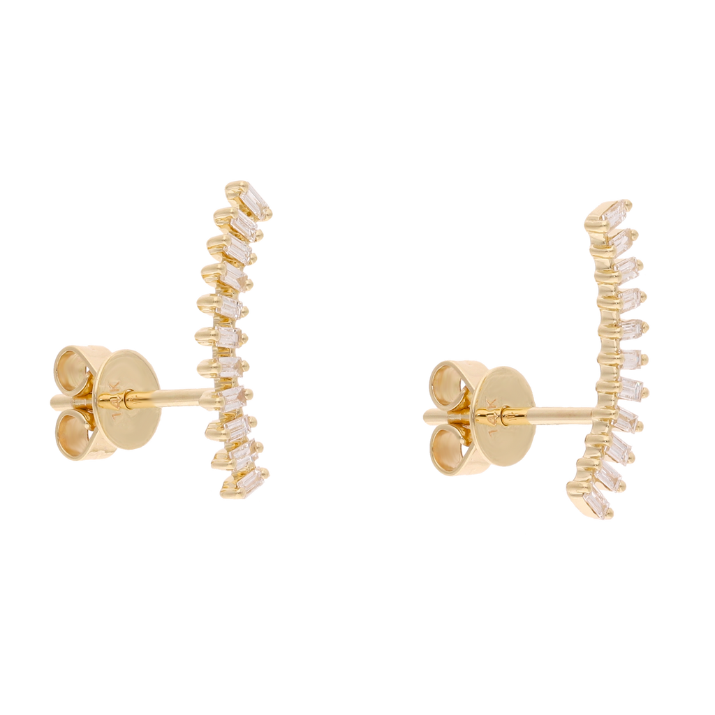 Earclimber sonrisa baguettes 14K