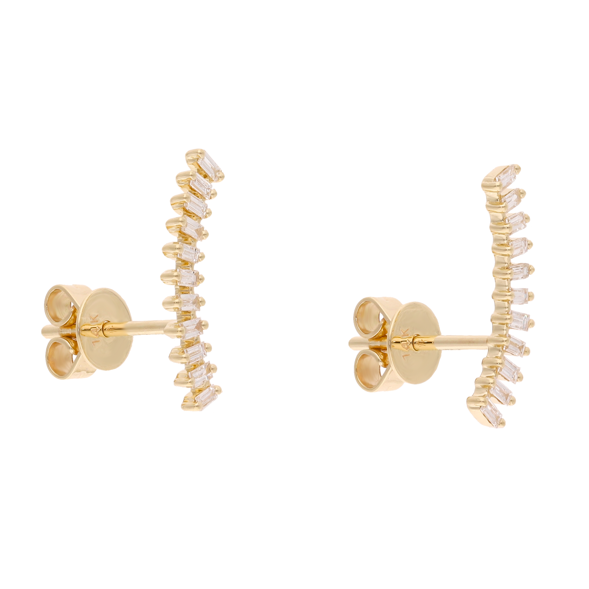 Earclimber sonrisa baguettes 14K