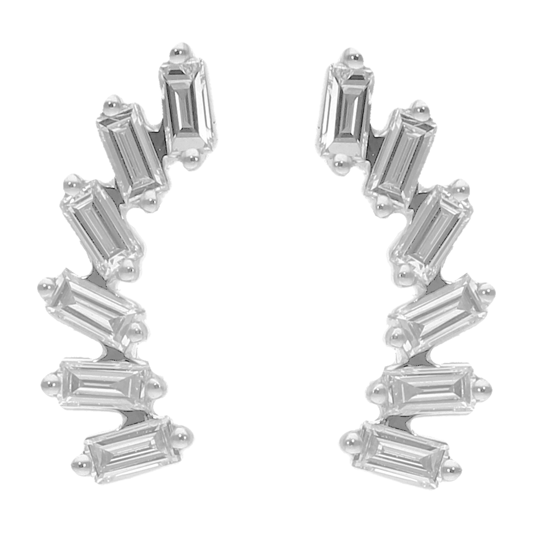 Earclimber 6 baguettes 14K