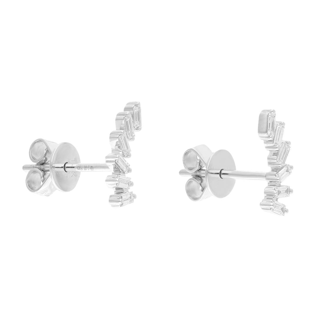 Earclimber 6 baguettes 14K