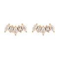 Broquel marquises y baguettes 14K