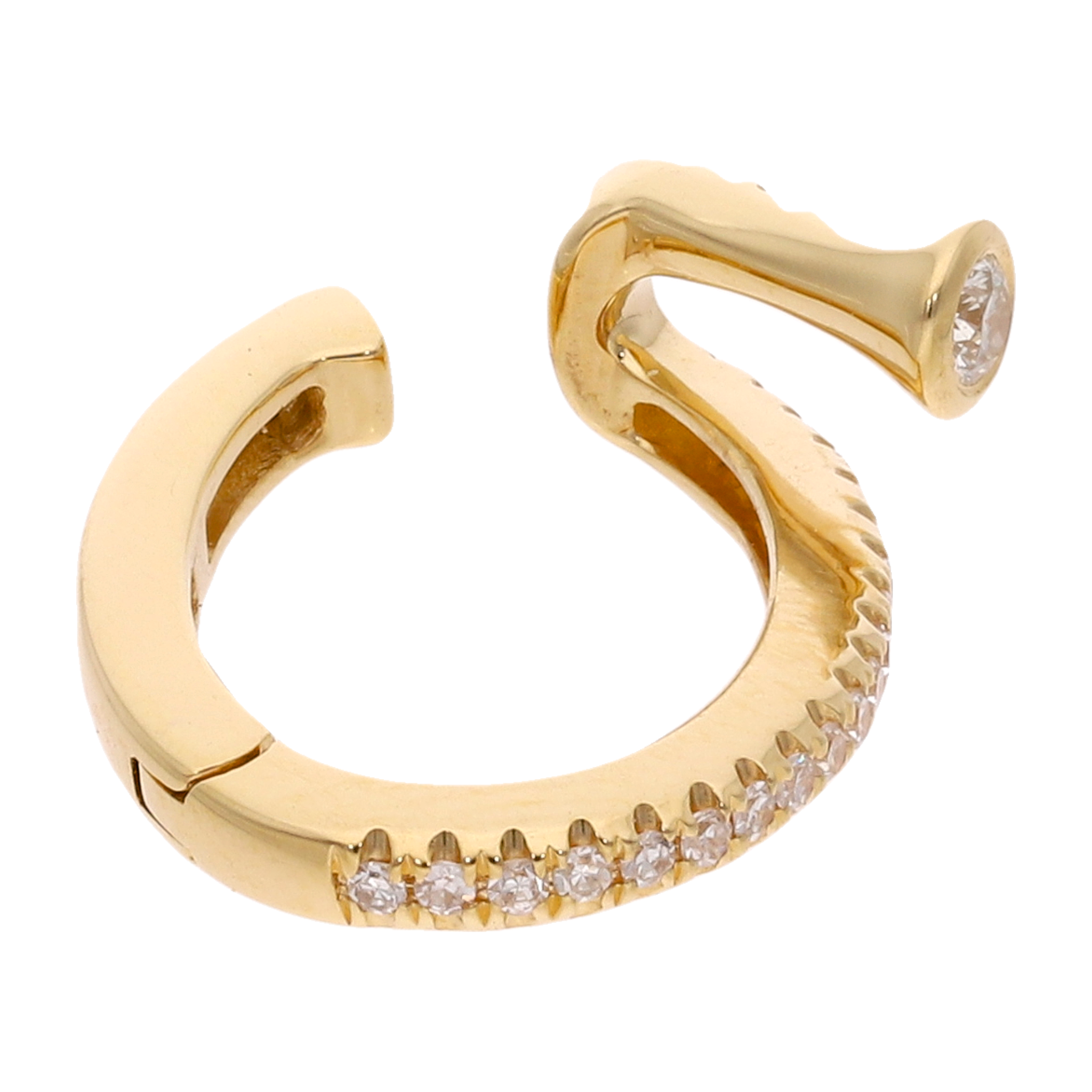 Earcuff brillantes 0.11ct 14K