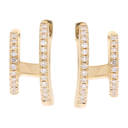 Huggies 2 líneas diamantes 14K