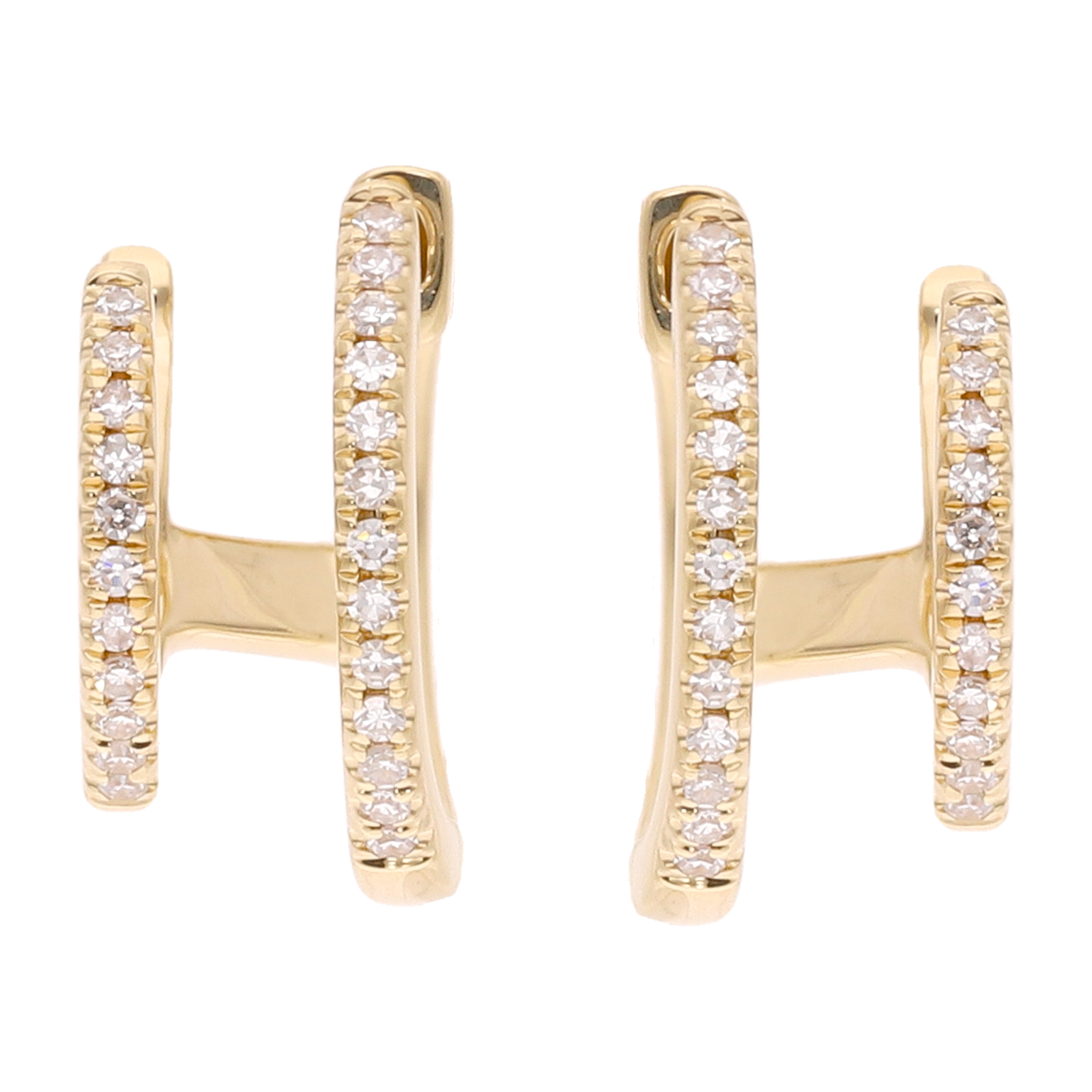 Huggies 2 líneas diamantes 14K