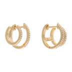 Huggies 2 líneas diamantes 14K