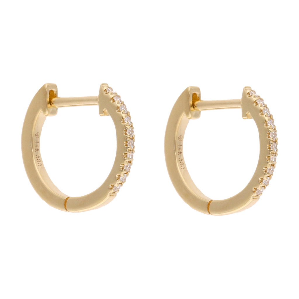 Huggies brillantes oro amarillo 14K