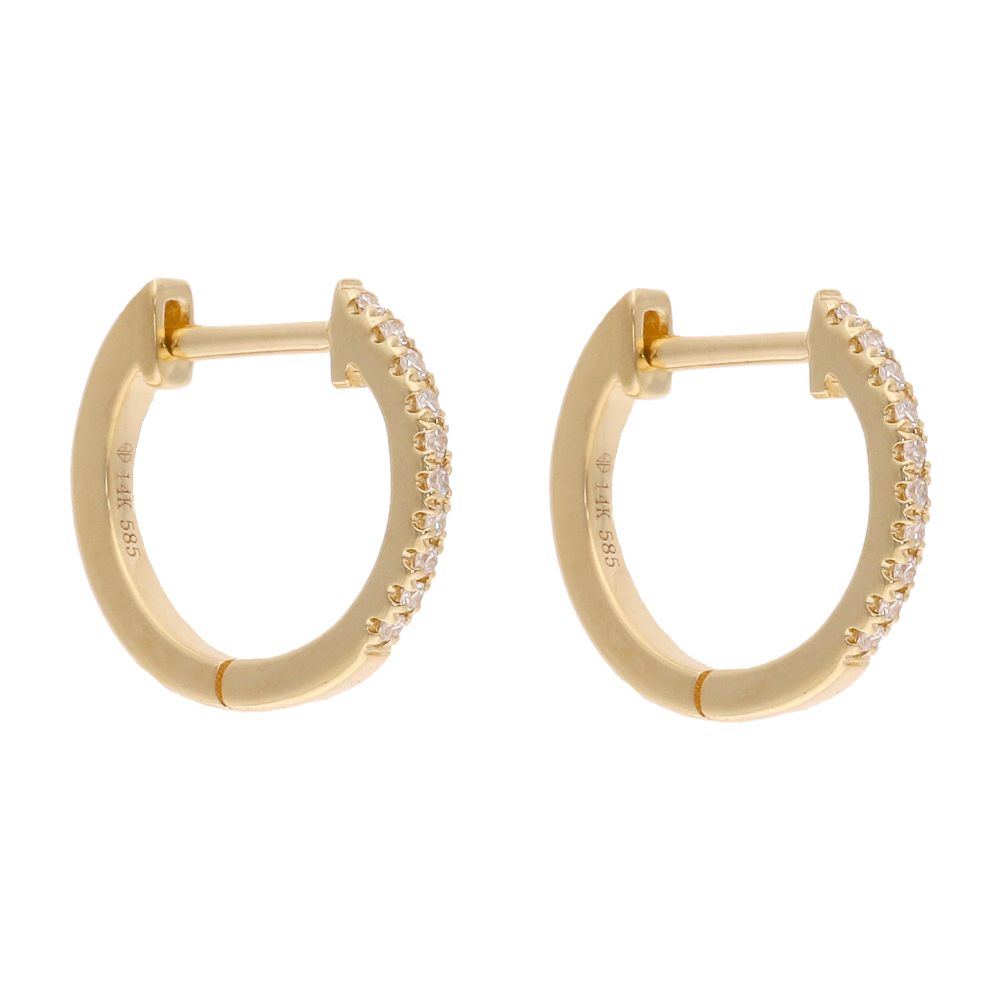 Huggies brillantes oro amarillo 14K