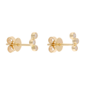 Broquel 3 brillantes oro amarillo 14K