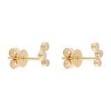 Broquel 3 brillantes oro amarillo 14K