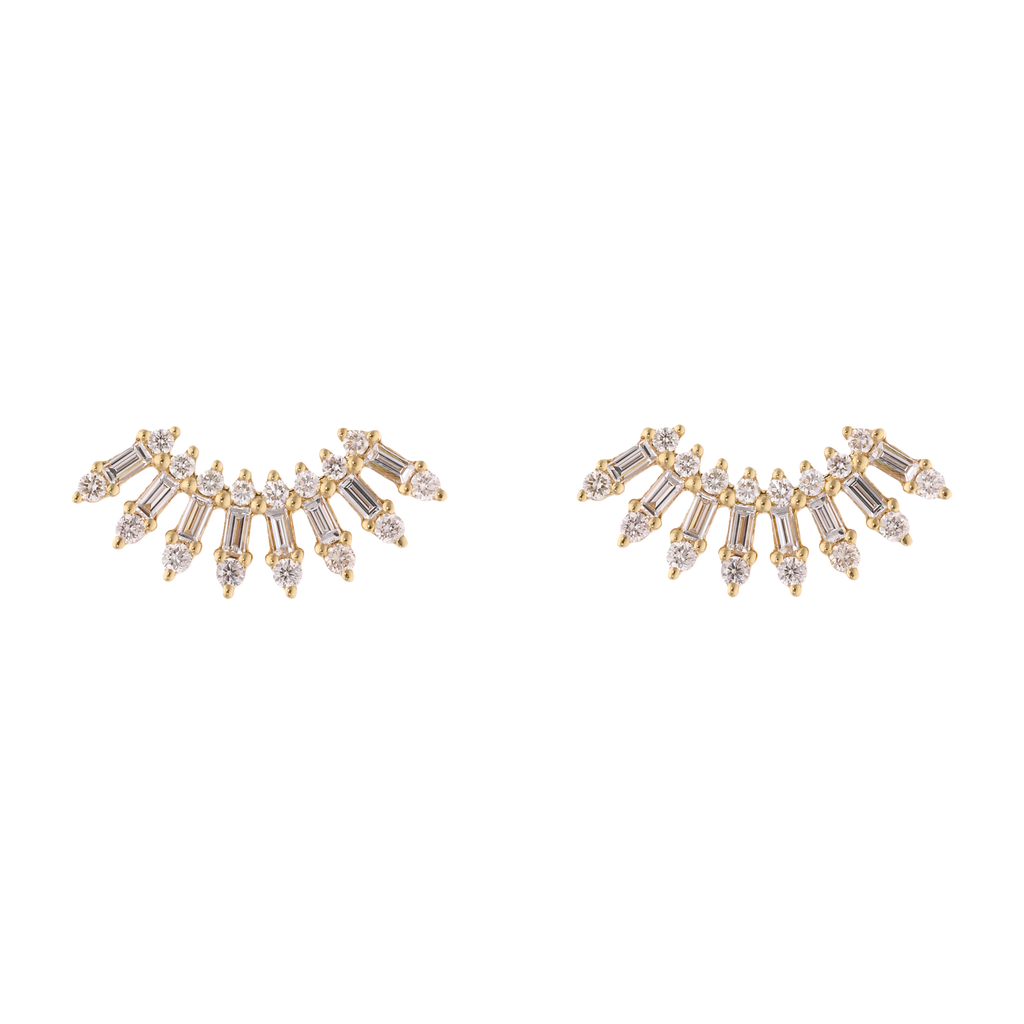 Earclimber trapecios 14K