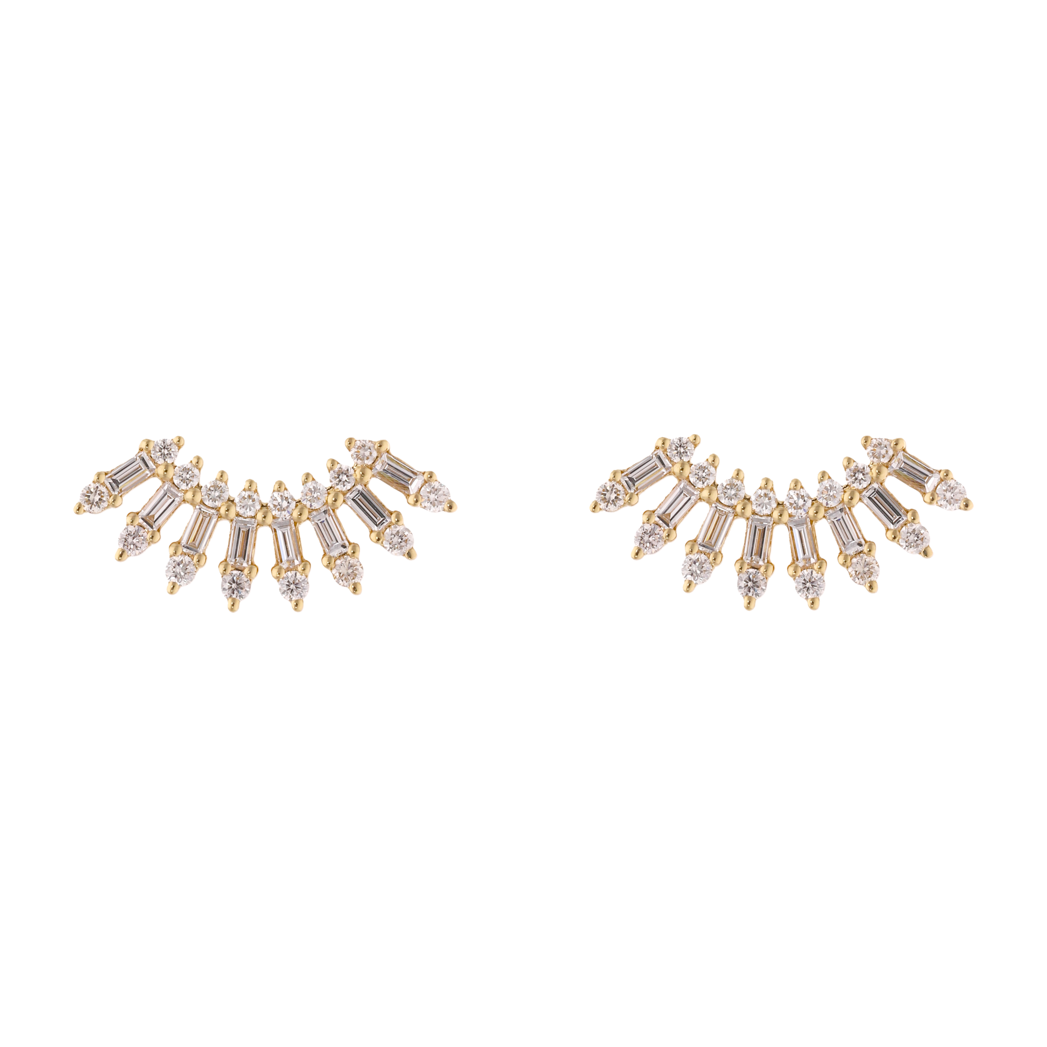 Earclimber trapecios 14K