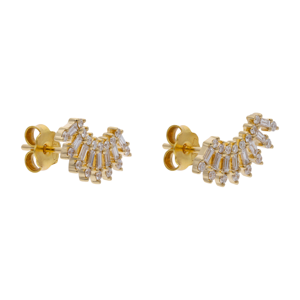 Earclimber trapecios 14K