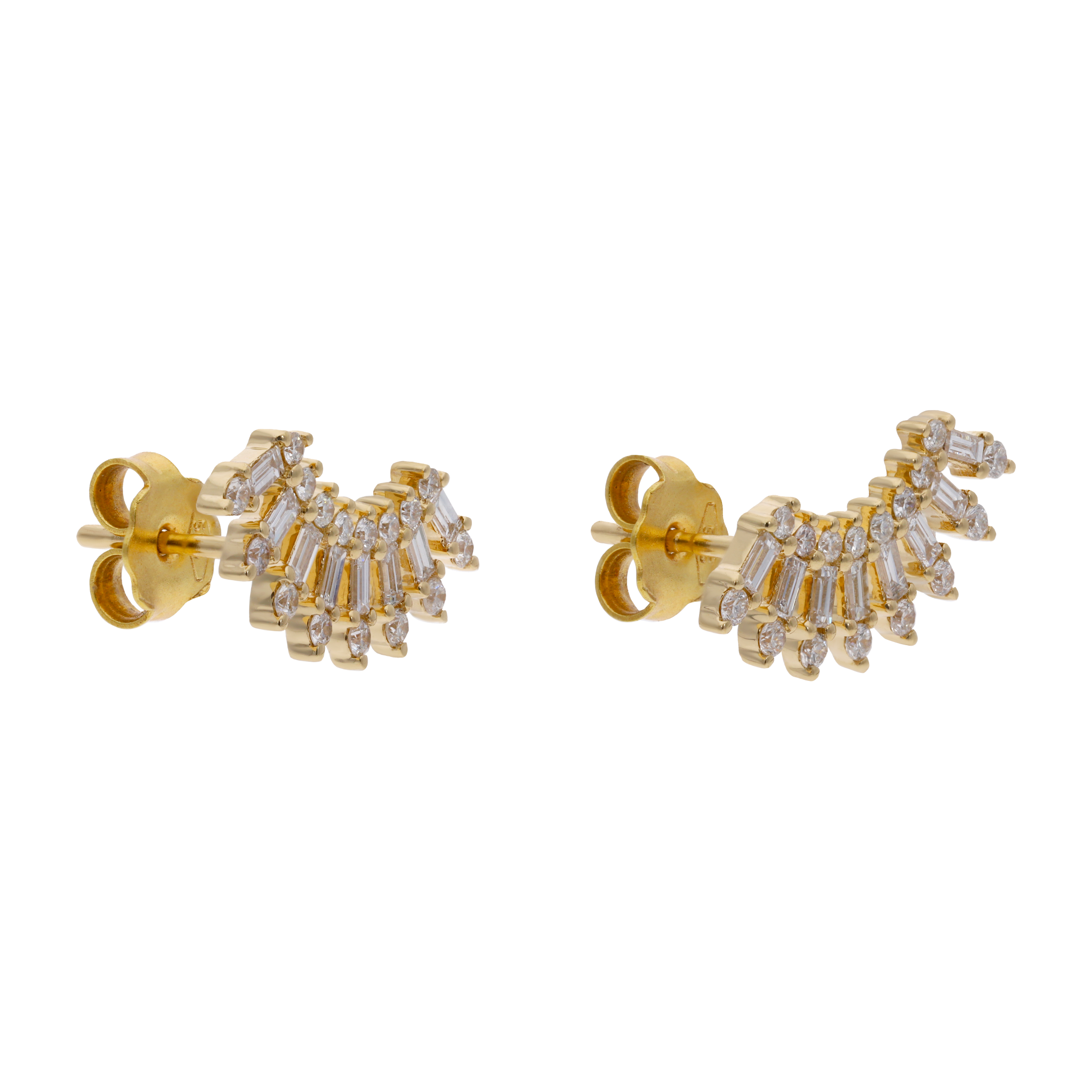Earclimber trapecios 14K