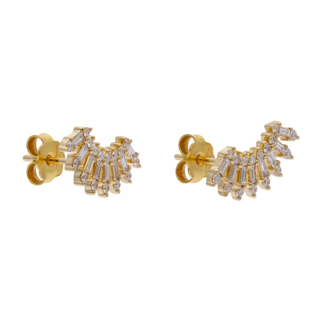 Earclimber trapecios 14K