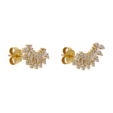 Earclimber trapecios 14K