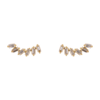 Broquel sonrisa baguettes 14K