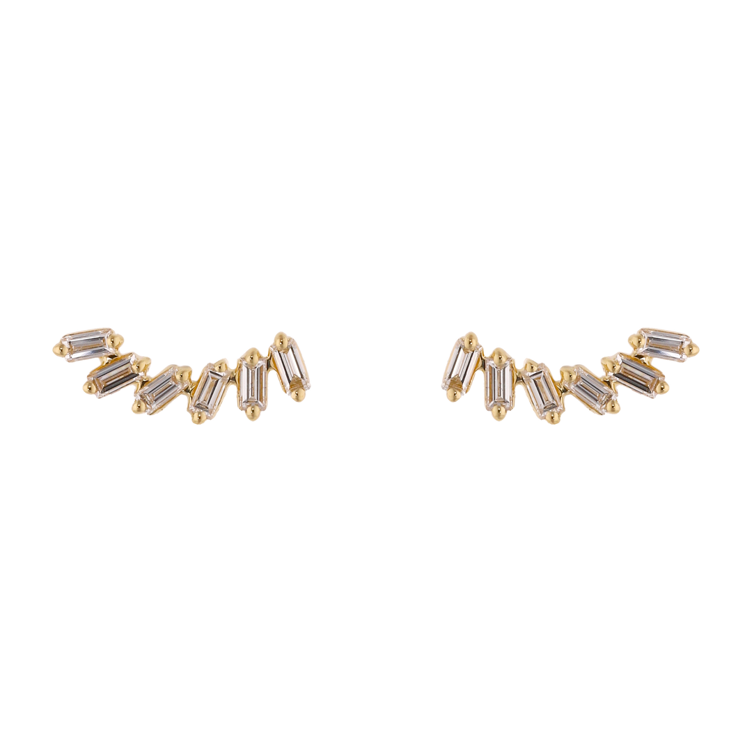 Broquel sonrisa baguettes 14K