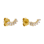 Broquel sonrisa baguettes 14K