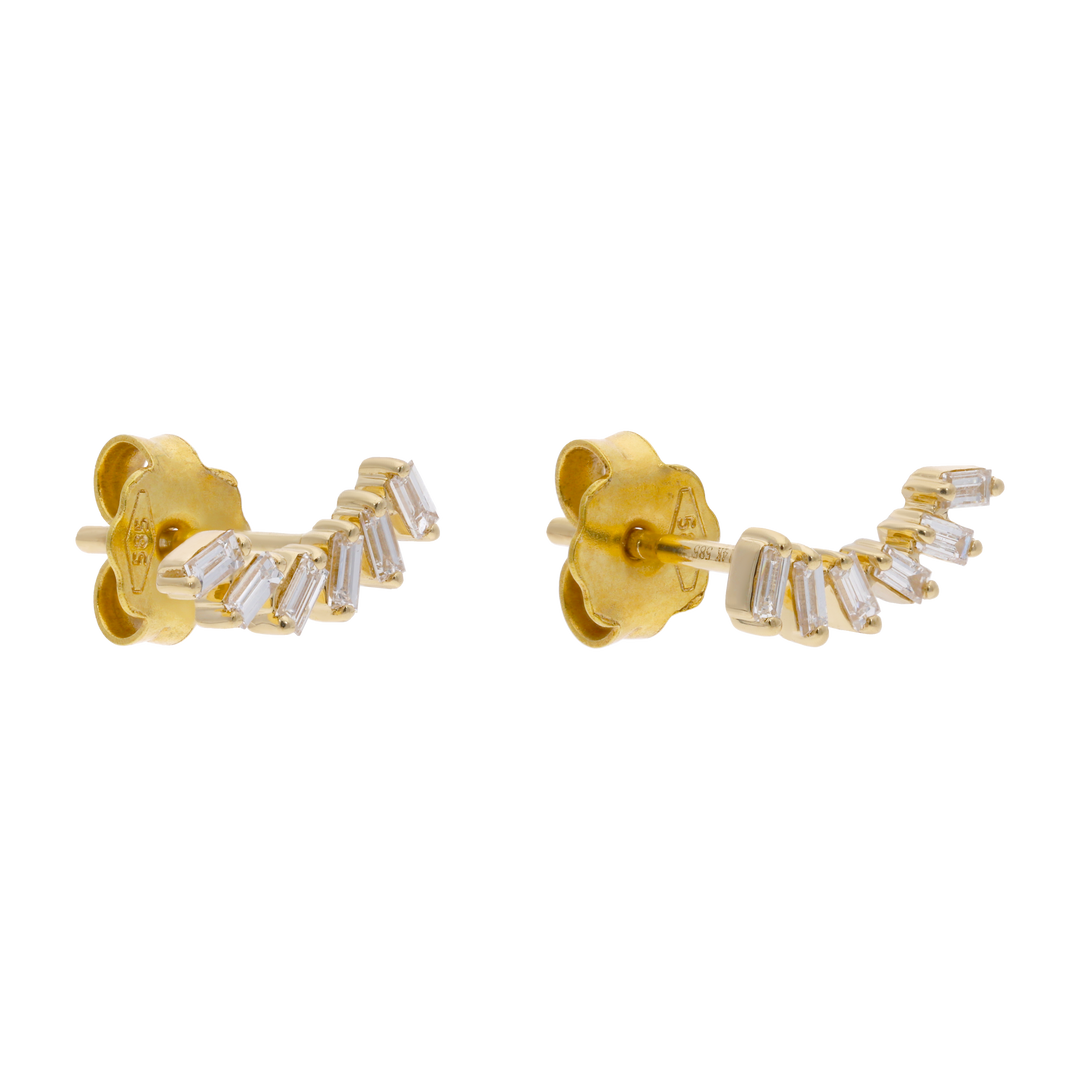 Broquel sonrisa baguettes 14K