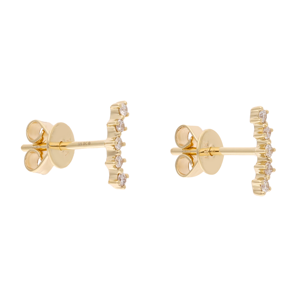 Earclimber mini brillantes 14K