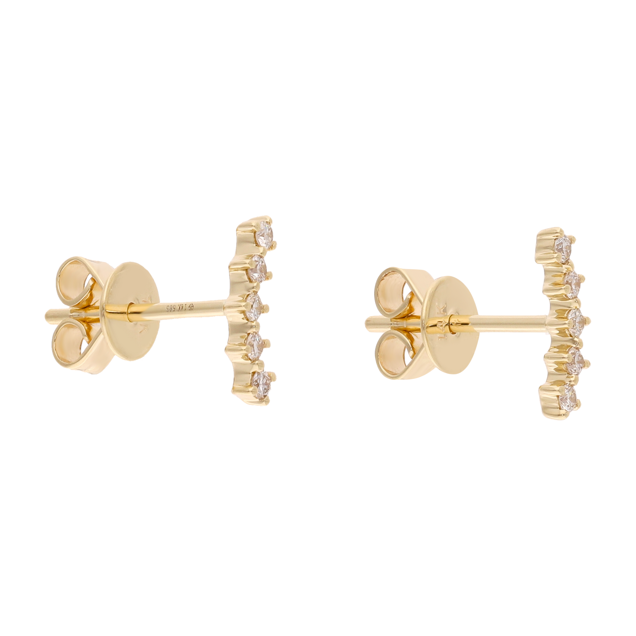 Earclimber mini brillantes 14K